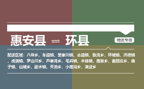 惠安至环县物流专线报价及注意事项